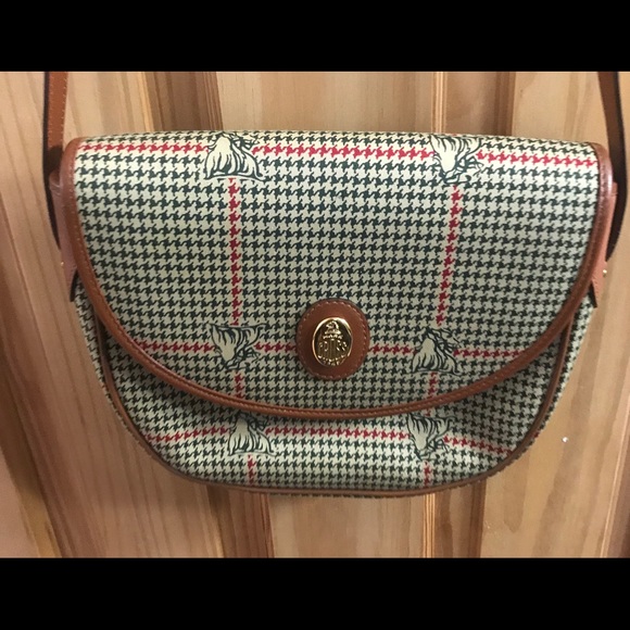 Vintage Mark Cross Houndstooth Leather bag - Picture 5 of 9